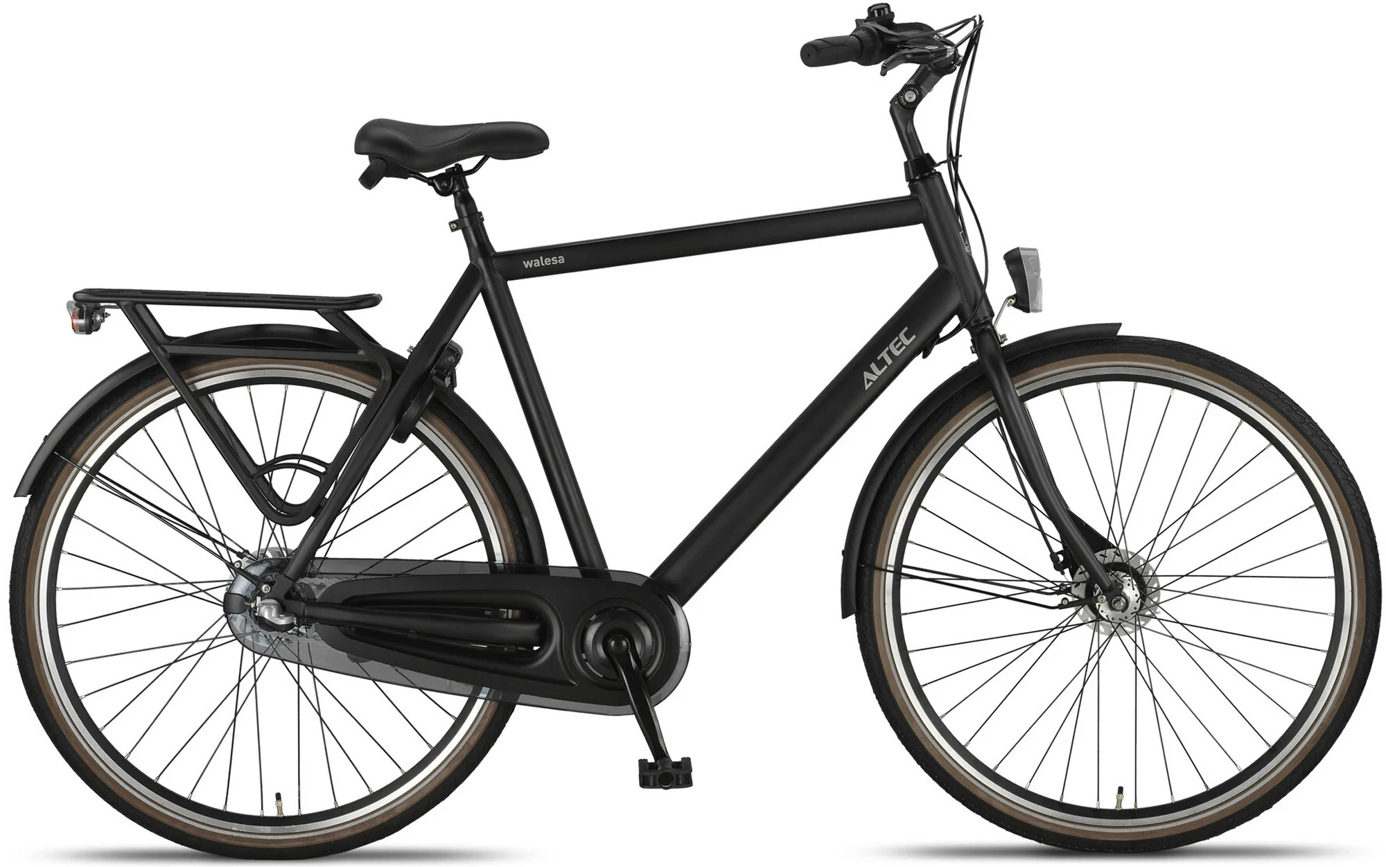 Altec Walesa Herenfiets 28inch 50cm Mat Zwart 3v