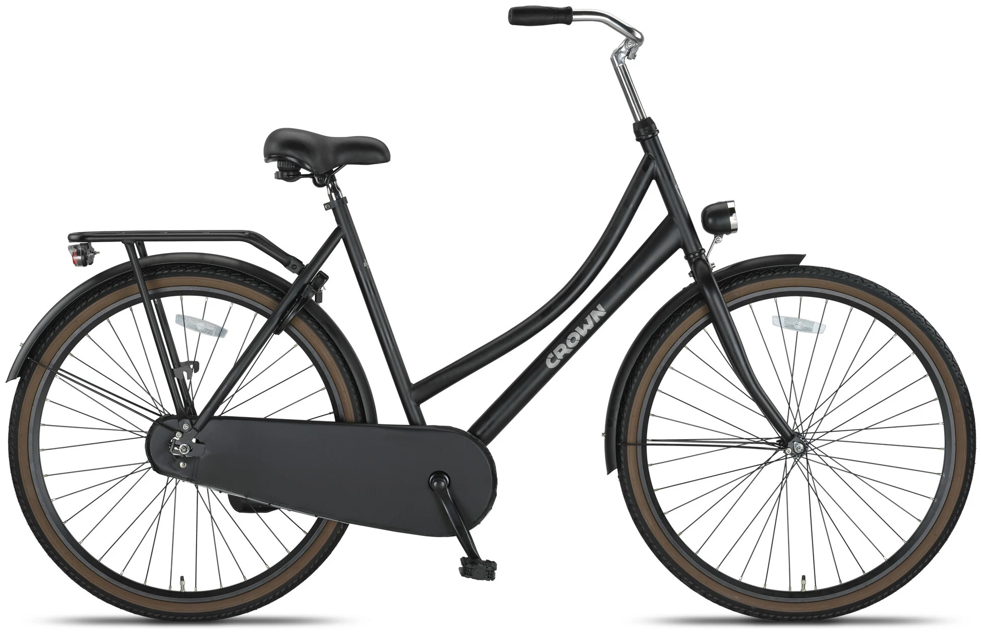Crown Oslo Omafiets Dames 28 inch Mat Zwart