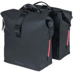 Basil fietstas dubbel SoHo Nordlight night zwart 41L